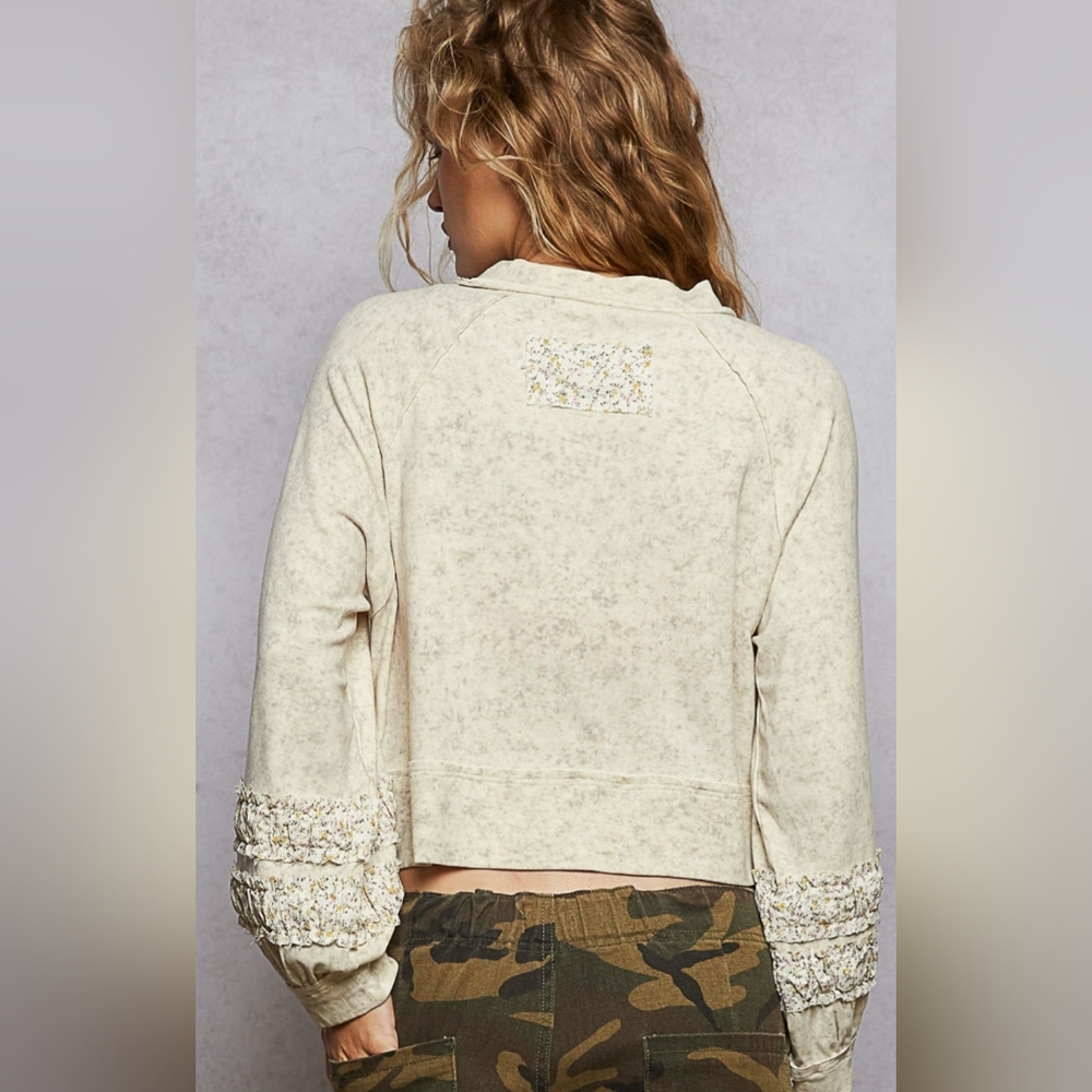 POL Cream Ruffle-Trim Pullover Top - Picture 4 of 5